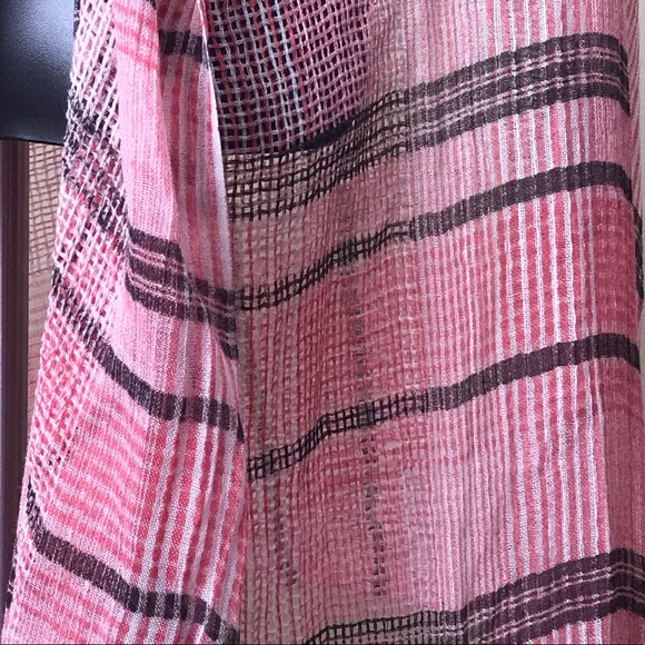 Treasure & Bond NEW Pink Plaid Scarf Shawl Wrap Large Nordstrom All Season Tags - Picture 10 of 10